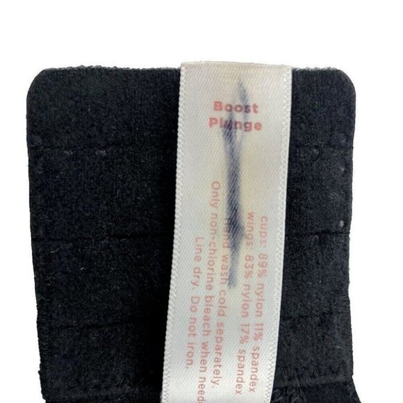 Lane Bryant Cacique Smooth Boost Plunge Bra Solid Satin Size 40DD Black NWOT - Picture 8 of 9